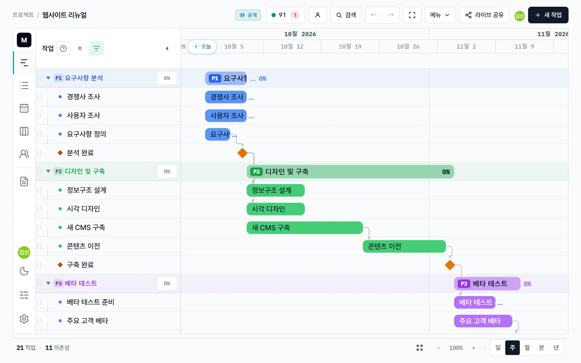 첫 프로젝트 만들기